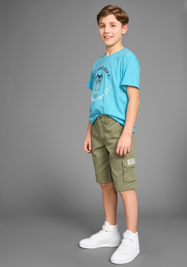 DELMAO T-Shirt »mit Logo-Print für Jungen«, Kurzarm,  Basic-Passform,  mit Logodruck,  Rundhalsausschnitt