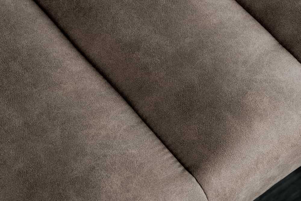 Design Sitzbank PETIT BEAUTÉ 110cm vintage taupe Microfaser schwarzes Metallgestell