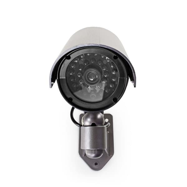 Nedis Dummy Security Camera | Kule | IP44 | Batteri drevet | Utendørs | Inkludert veggoppheng | Grå