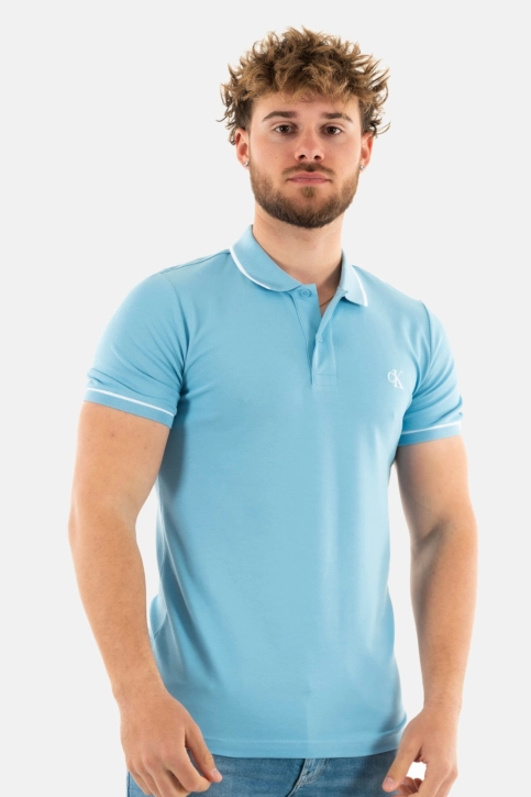 Polos calvin klein jeans tipping slim polo cez dusk blue