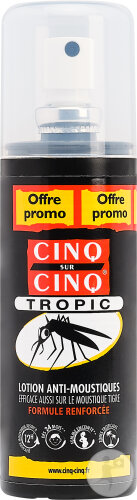 Cinq Sur Cinq Tropic Lotion Anti-Moustiques Formule Renforcée Spray 100ml Nouvelle Formule
