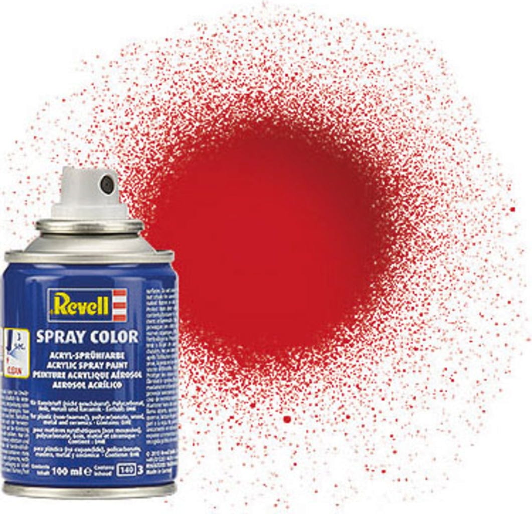 Revell  Spray feuerrot, glänzend, 100 ml    Sprühlack für viele verschiedene Materialien