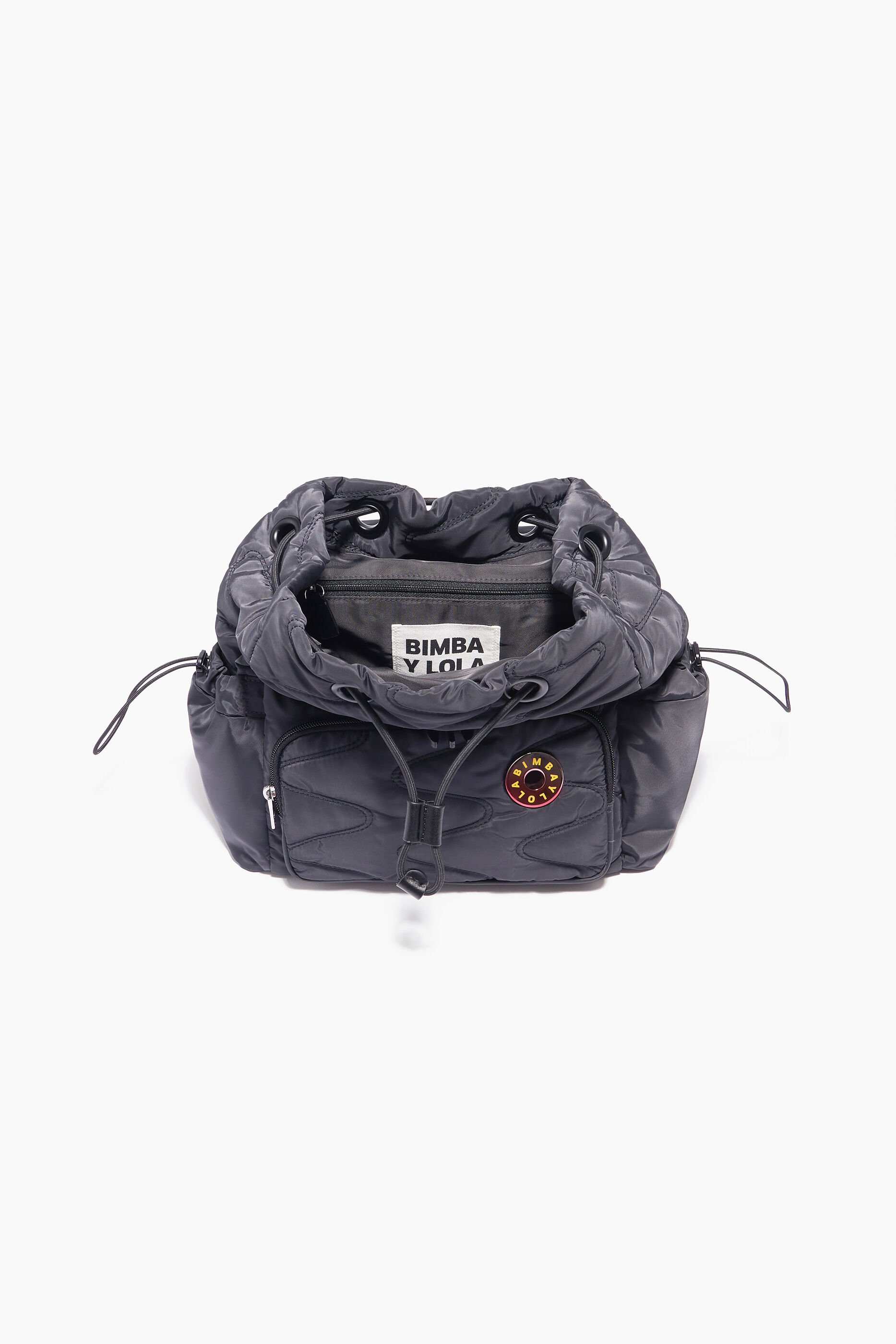 Mochila média de nylon, antracite