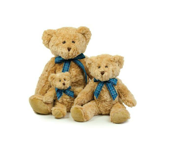 Mumbles MM001 - Ours en Peluche Doux avec Ruban Tartan