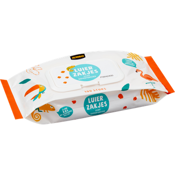 Jumbo Luier Zakjes Licht Geparfumeerd 100 Stuks