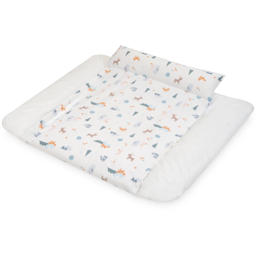 JULIUS ZÖLLNER Jersey Bezug Loop Comfy für Wickelauflagen Softy Little Fox 85 x 75 cm
