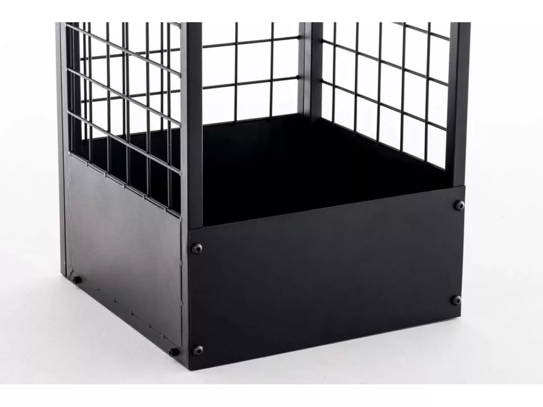 Etagère bois de cheminée - Métal - 40 x 40 x 120cm - Noir - Forrest