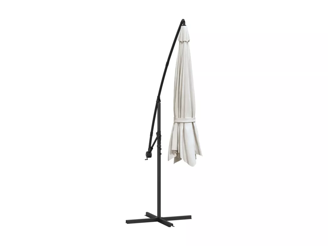 Parasol cantilever 3,5 m blanc sable