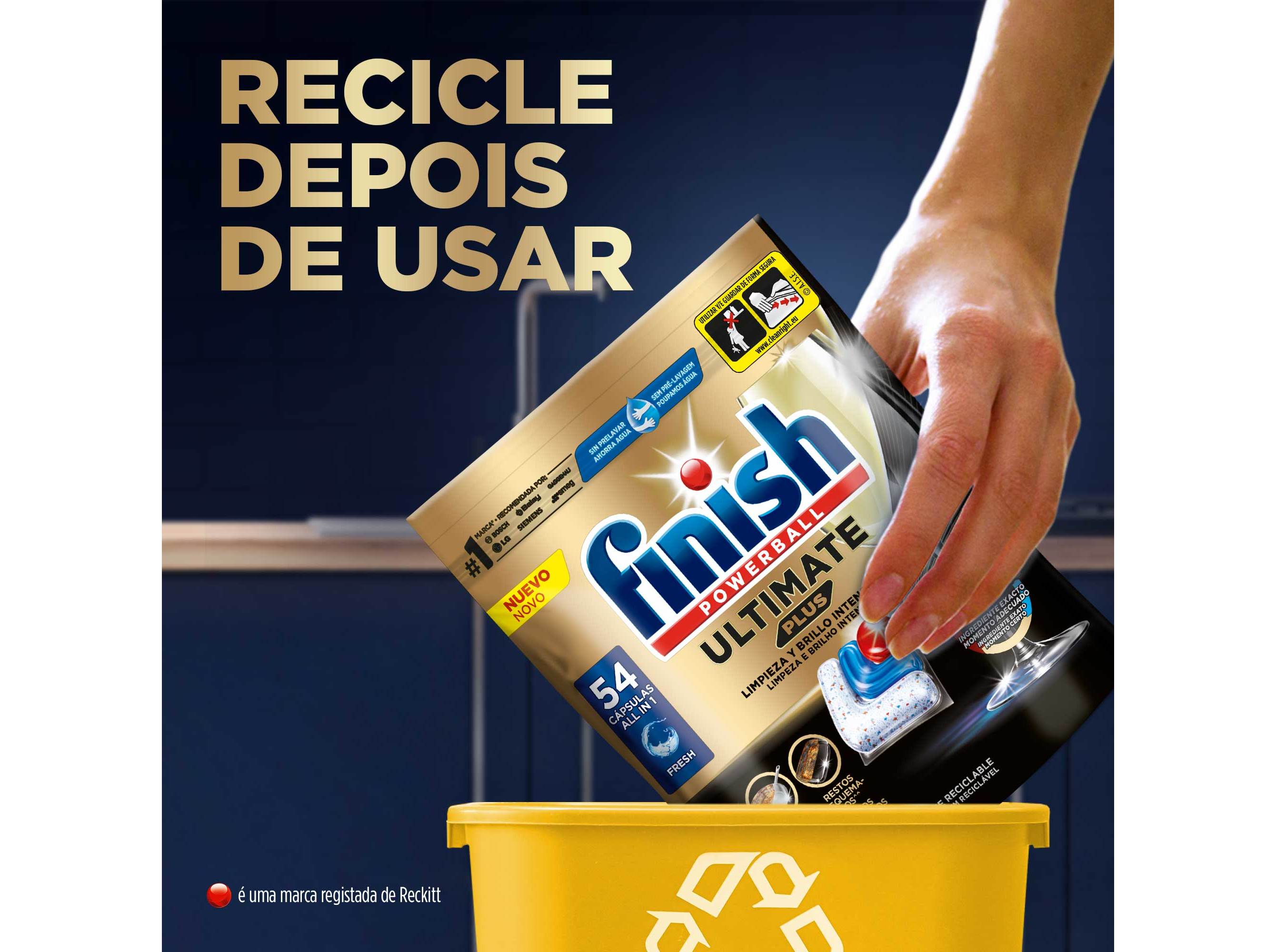 DETERGENTE LOIÇA MÁQUINA FINISH ULTIMATE PLUS REGULAR 54PASTILHAS