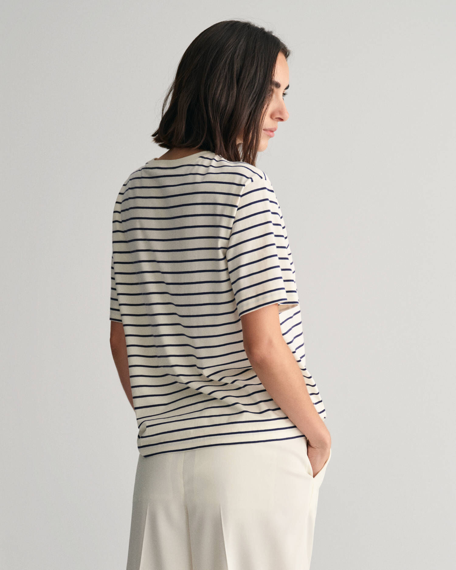 Gant| Damen T-Shirt  STRIPED MONOGRAM Relaxed Fit