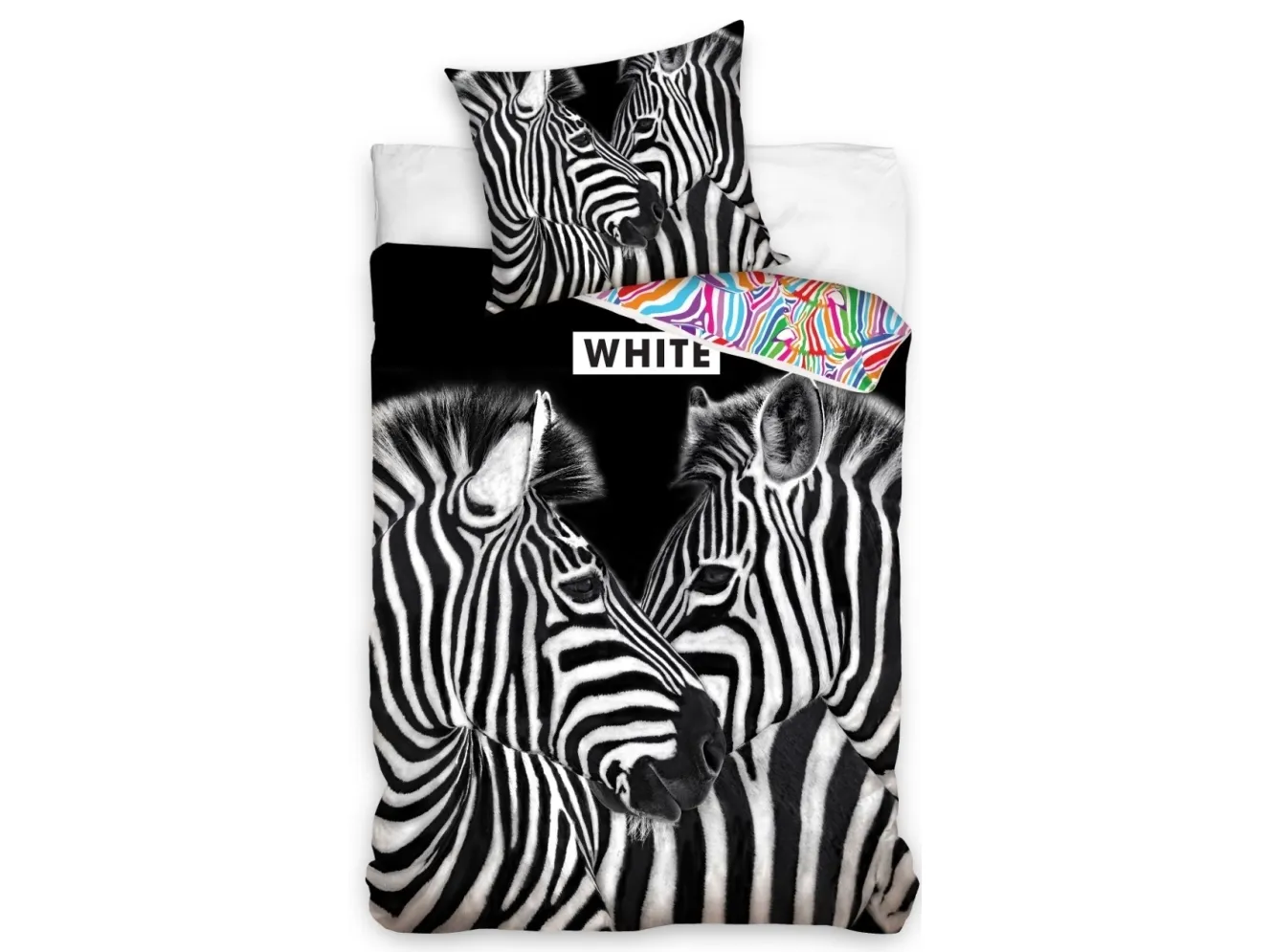 Zebraer Sengetøj 140 x 200, 100 procent bomuld