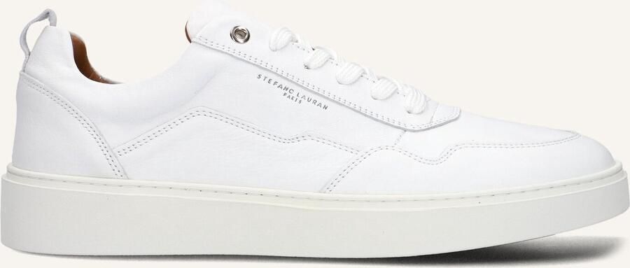 STEFANO LAURAN Lage Sneakers Heren Lj2501 Maat: 47 Materiaal: Leer Kleur: Wit