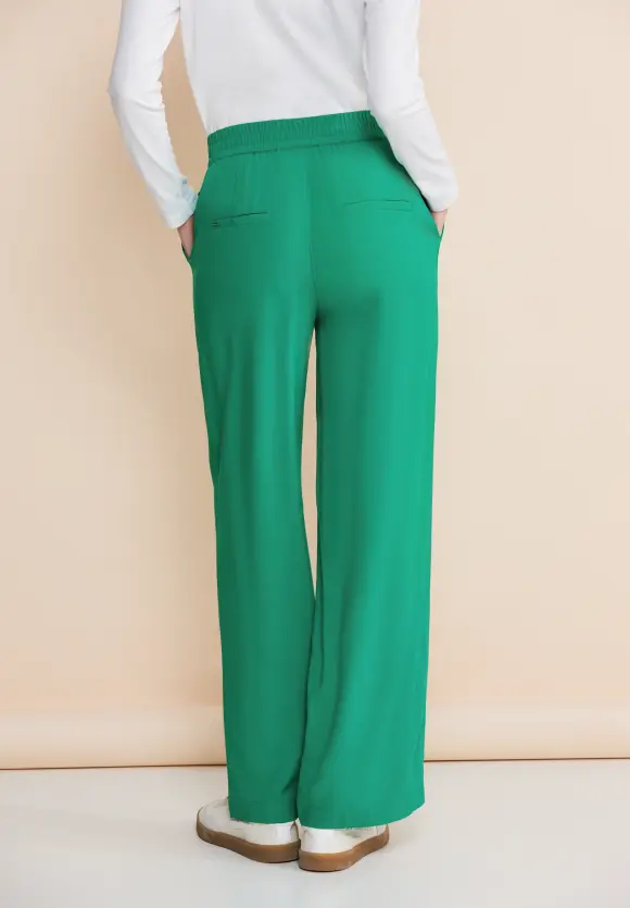 Loose Fit Viskosehose - fresh spring green