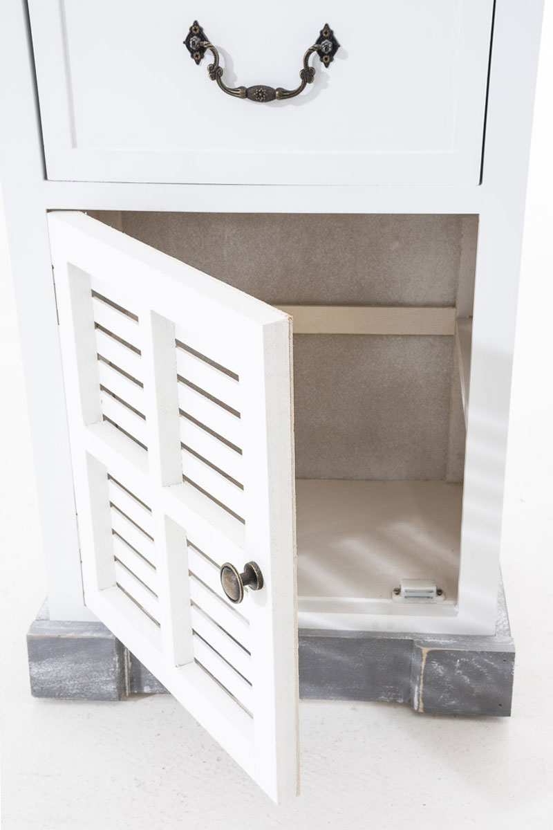 CLP Schubladenkommode PARANA im Landhausstil IHolzkommode mit drei Schubladen und einer Tür I Highboard im Landhausstil
