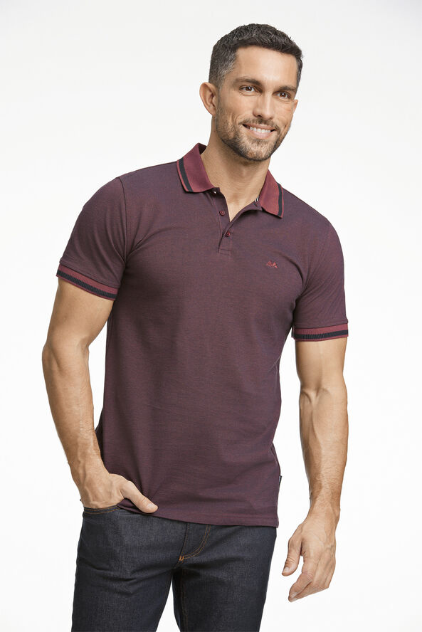 Lindbergh Cotton pique polo S/S Rød