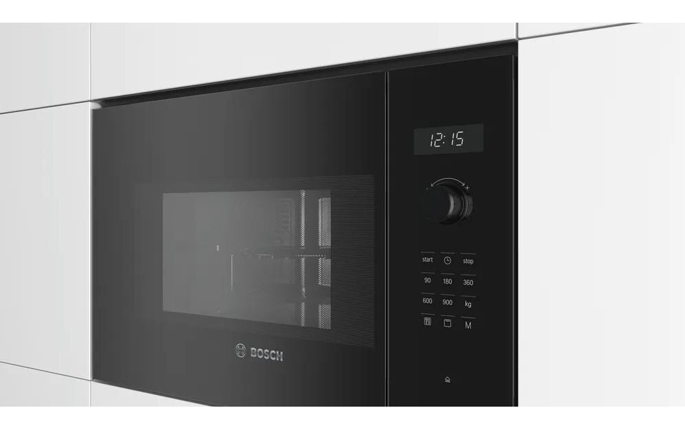 Einbaumikrowelle BEL554 MB0 Schwarz<br>Einbau-Mikrowelle aus Edelstahl