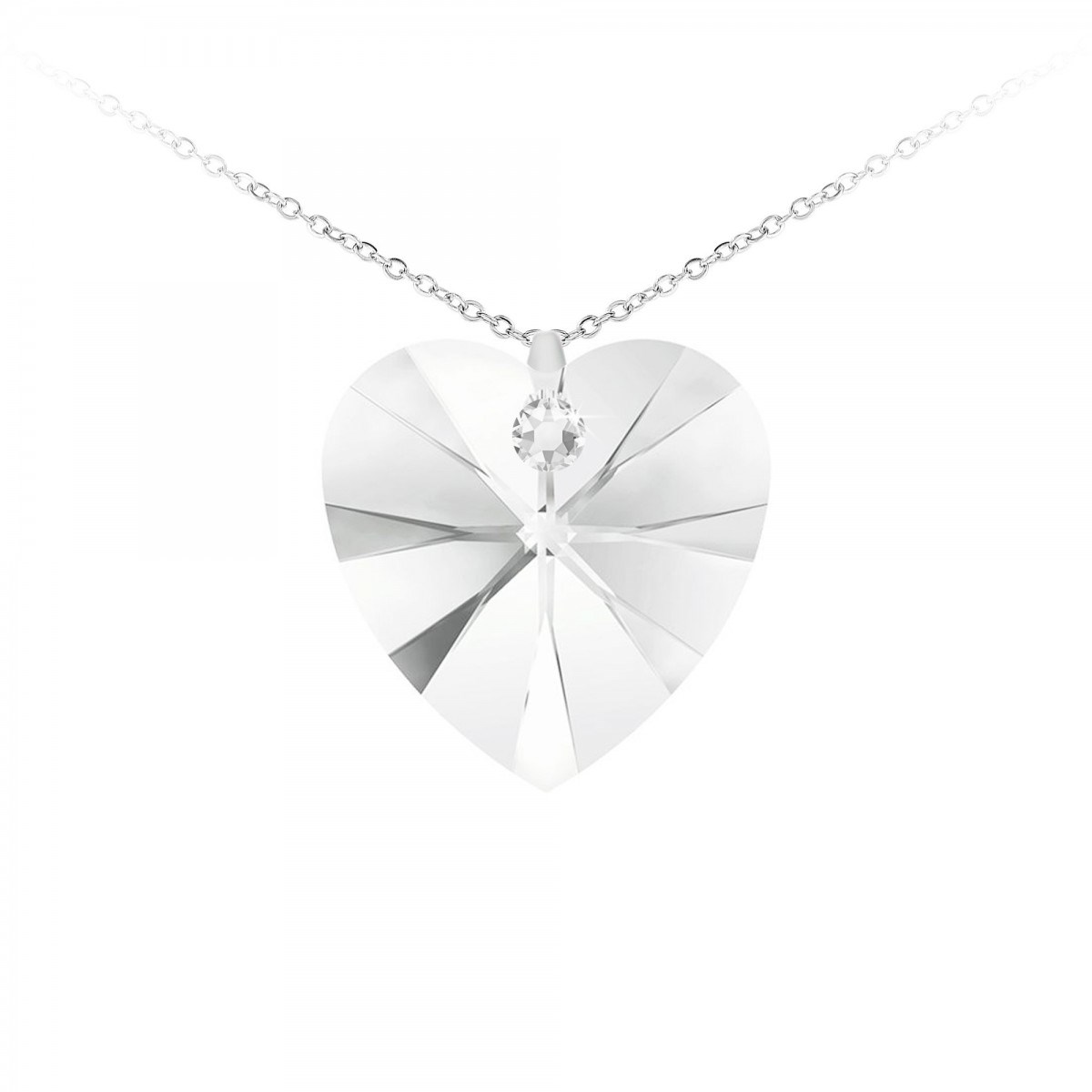 Collier coeur SC Crystal orné de Cristaux scintillants
