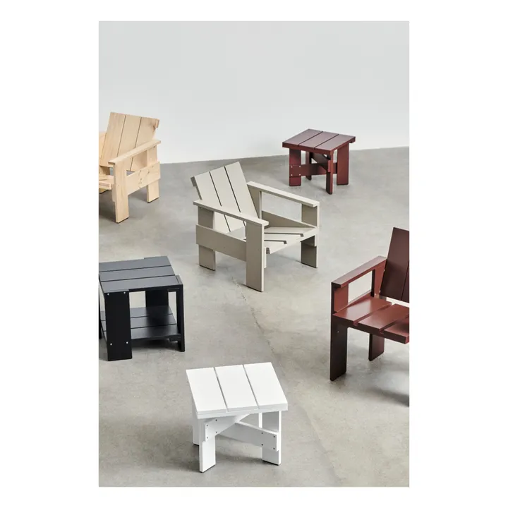 Hay Table basse outdoor Crate en bois | Noir