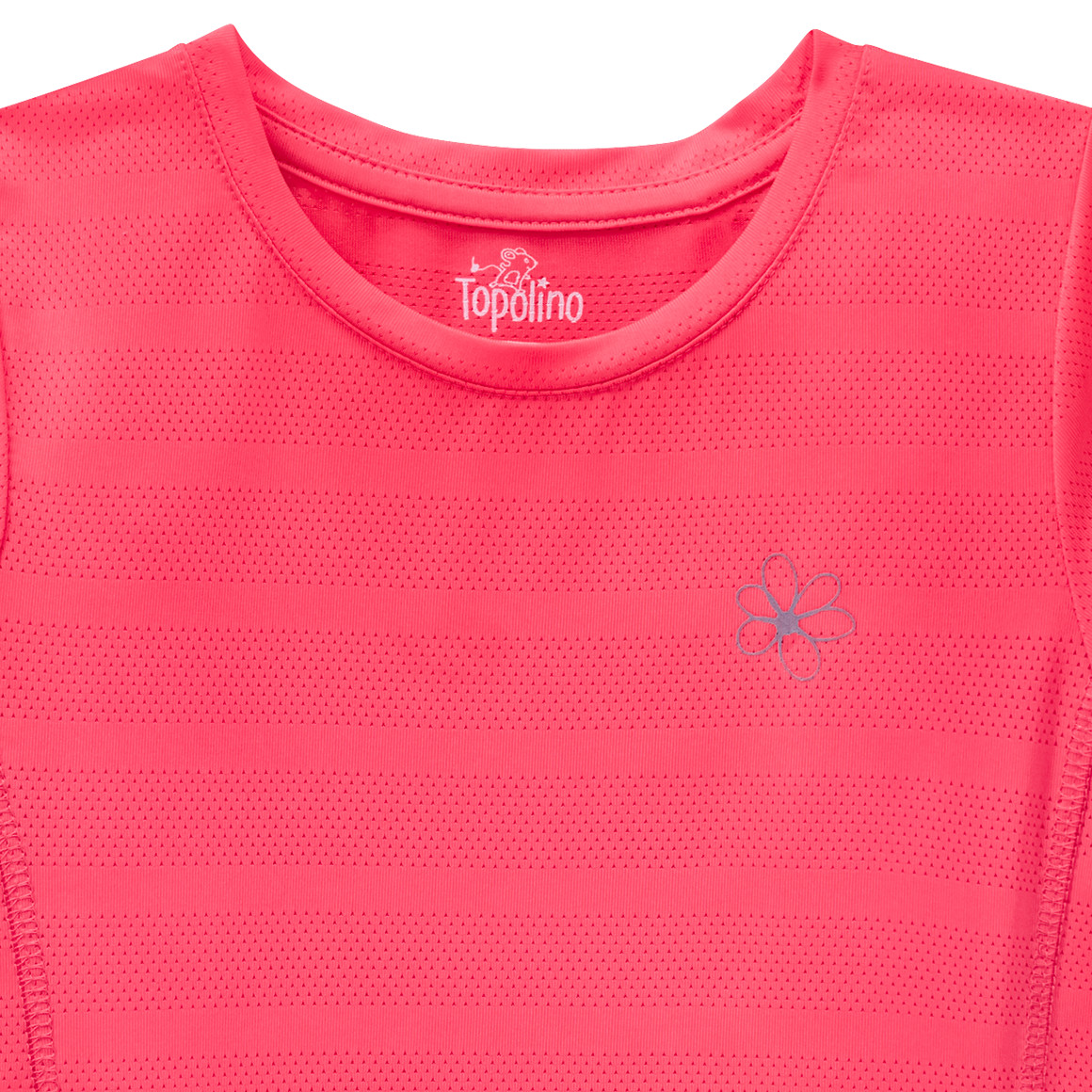 Topolino Mädchen Sport-T-Shirt mit kleinem Print neonpink