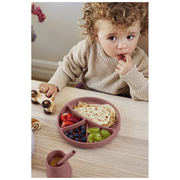Everyday BabyEveryday Baby   Esslernteller mit Saugfuss nature red