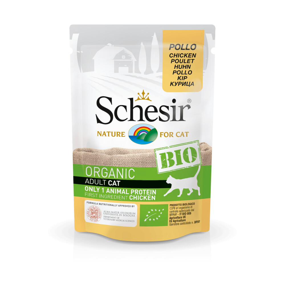 16x Schesir Kattenvoer Bio Kip85 gr