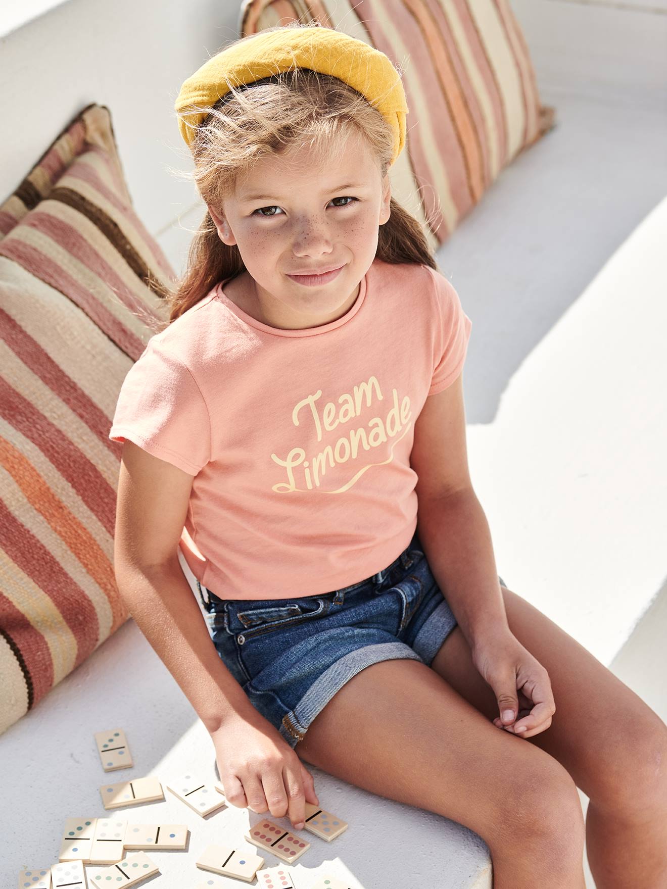 Camiseta com mensagem, para menina, verde pinho