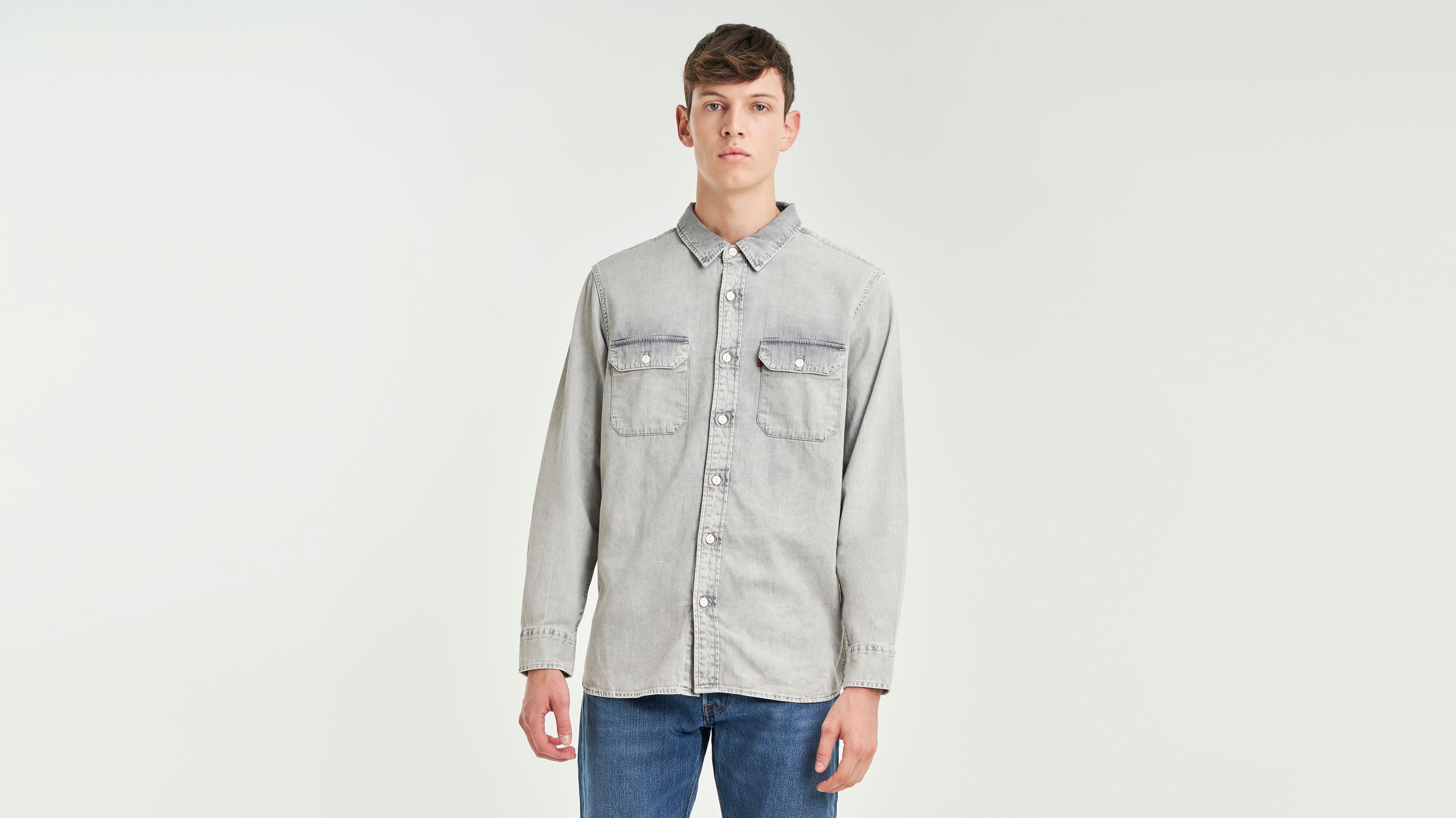 Surchemise Worker Classique - Grey Stonewash - Gris