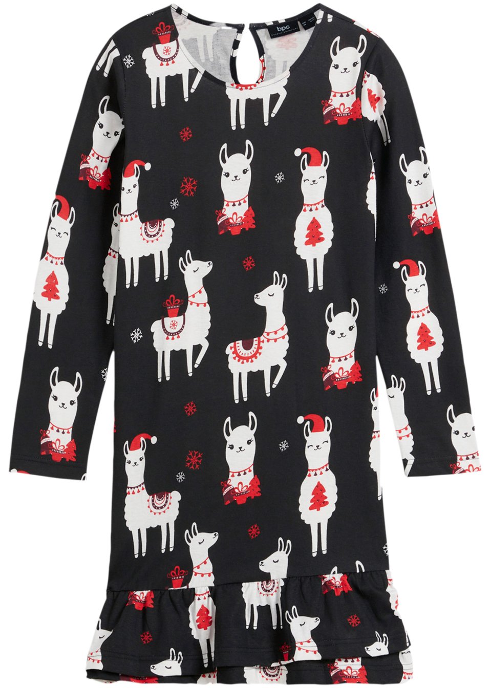 Robe en jersey fille avec motif de Noël