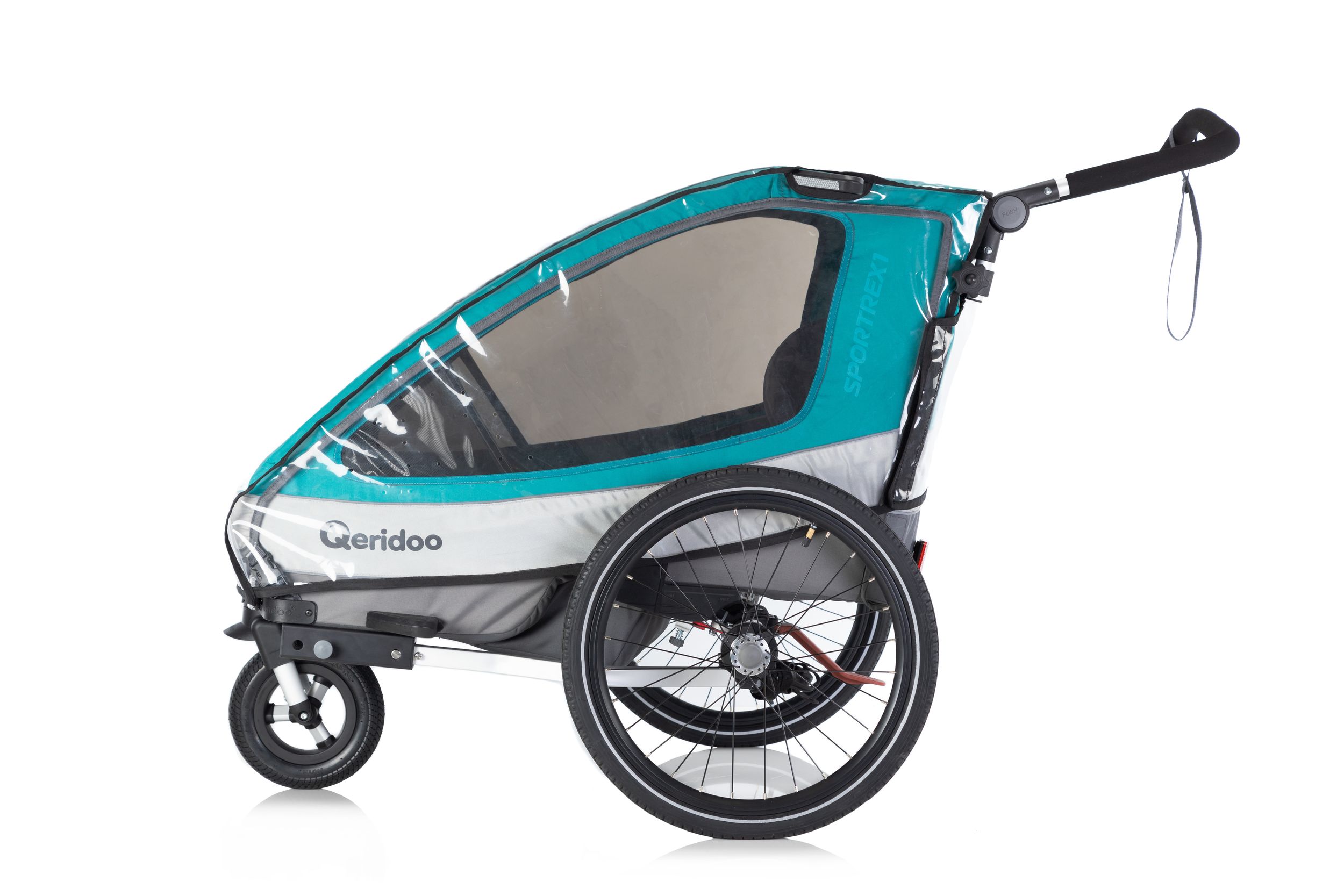 Qeridoo Fahrradanhänger Regenverdeck Sportrex1 2019
