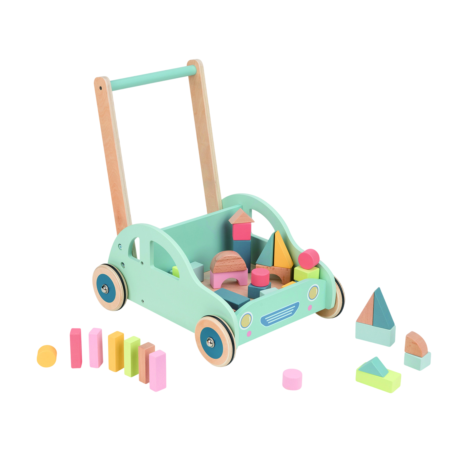 Spielba Baby Walker Auto mit Bauklötze