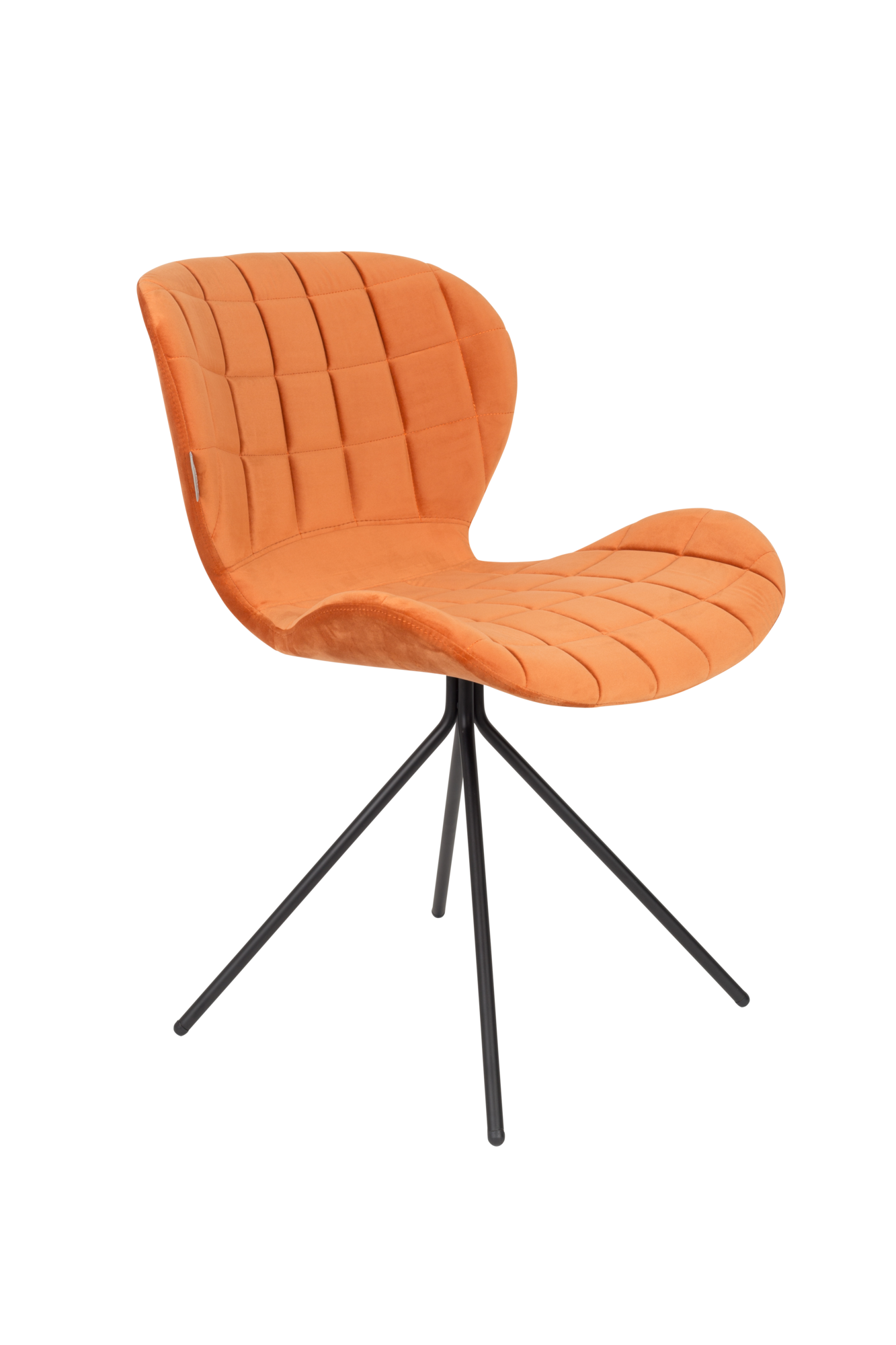 Zuiver OMG Velvet Eetkamerstoel - Set van 2 Zuiver OMG Velvet Eetkamerstoel Oranje - Set van 2