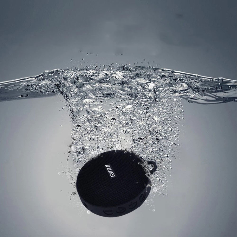 5W Mini Bluetooth Lautsprecher Subwoofer Spritzwasserfest (IPX7) mit Fahrradhalterung - Schwarz