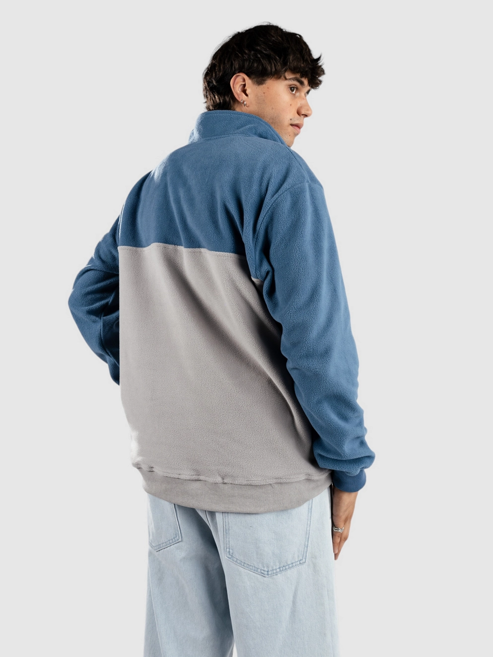 Santa Cruz Opus Dot Label Polar Fleece Sweater dusty blue/stone grey