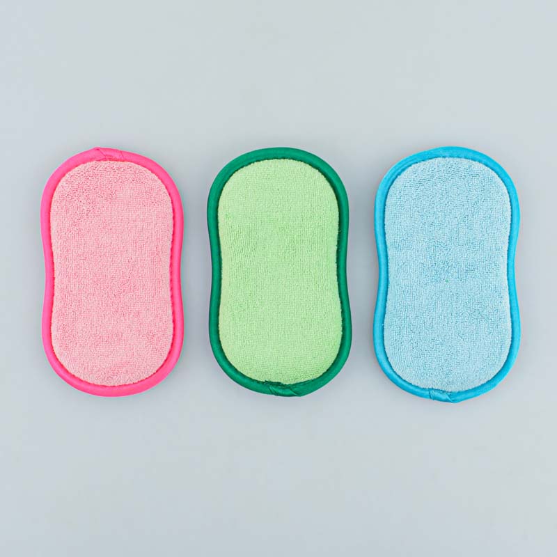 Lot de 3 éponges double face
