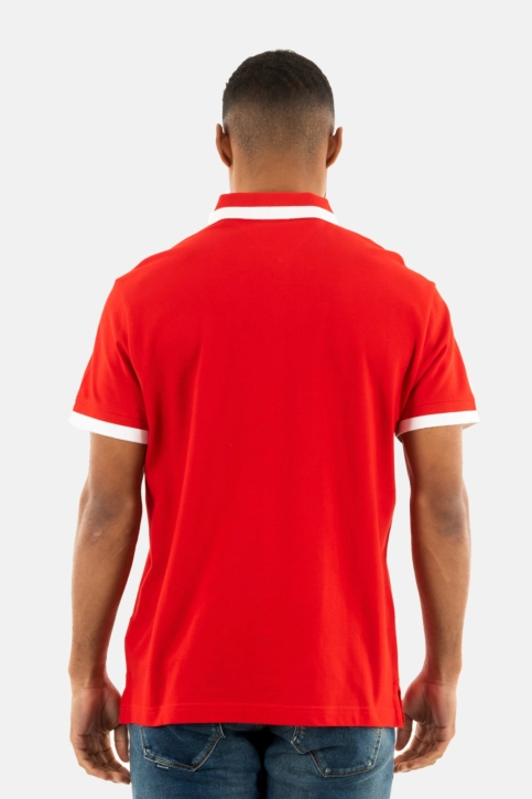 Polos tommy jeans reg solid tipped xnl deep crimson