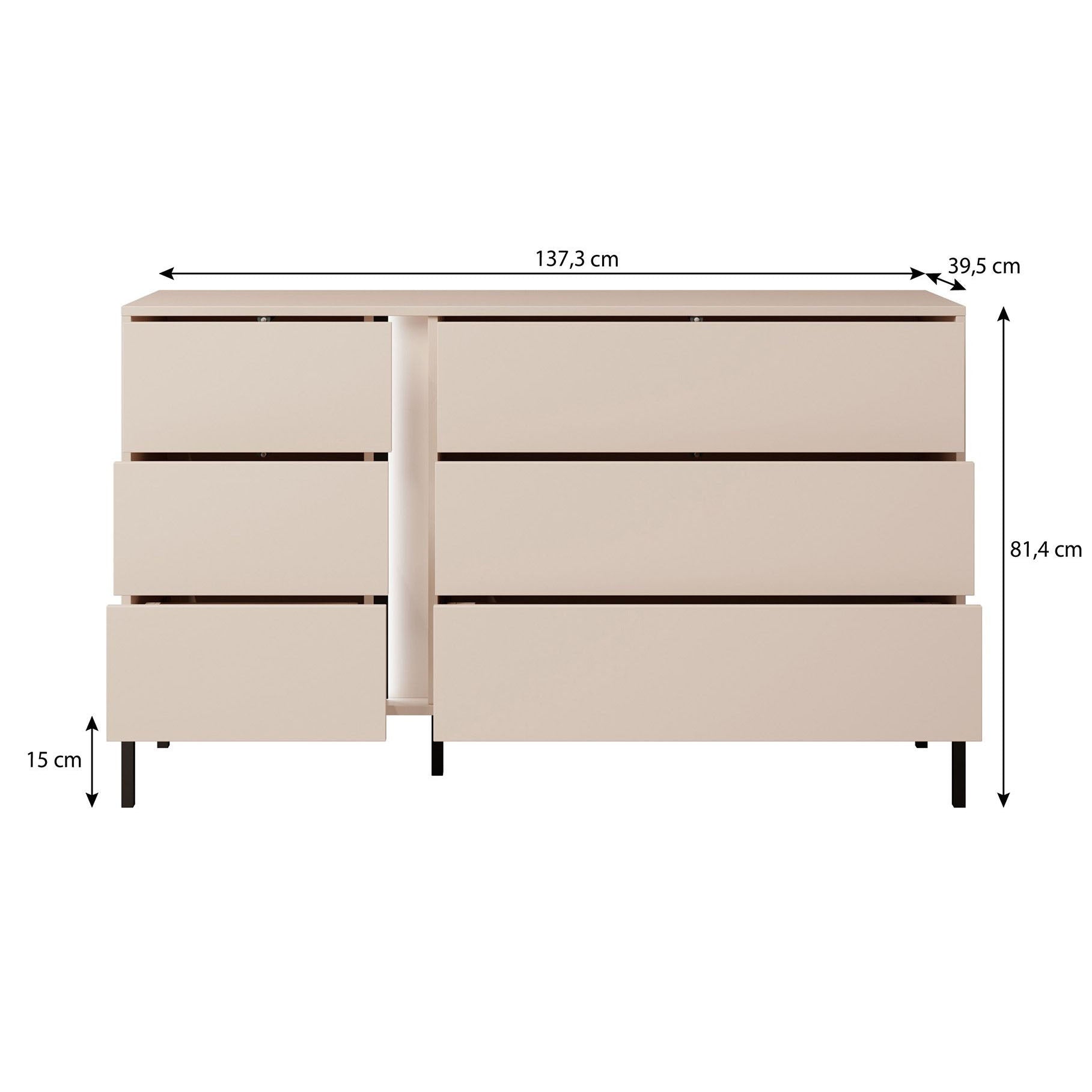 Desert - Ladekast - Beige - 137x40x81 cm