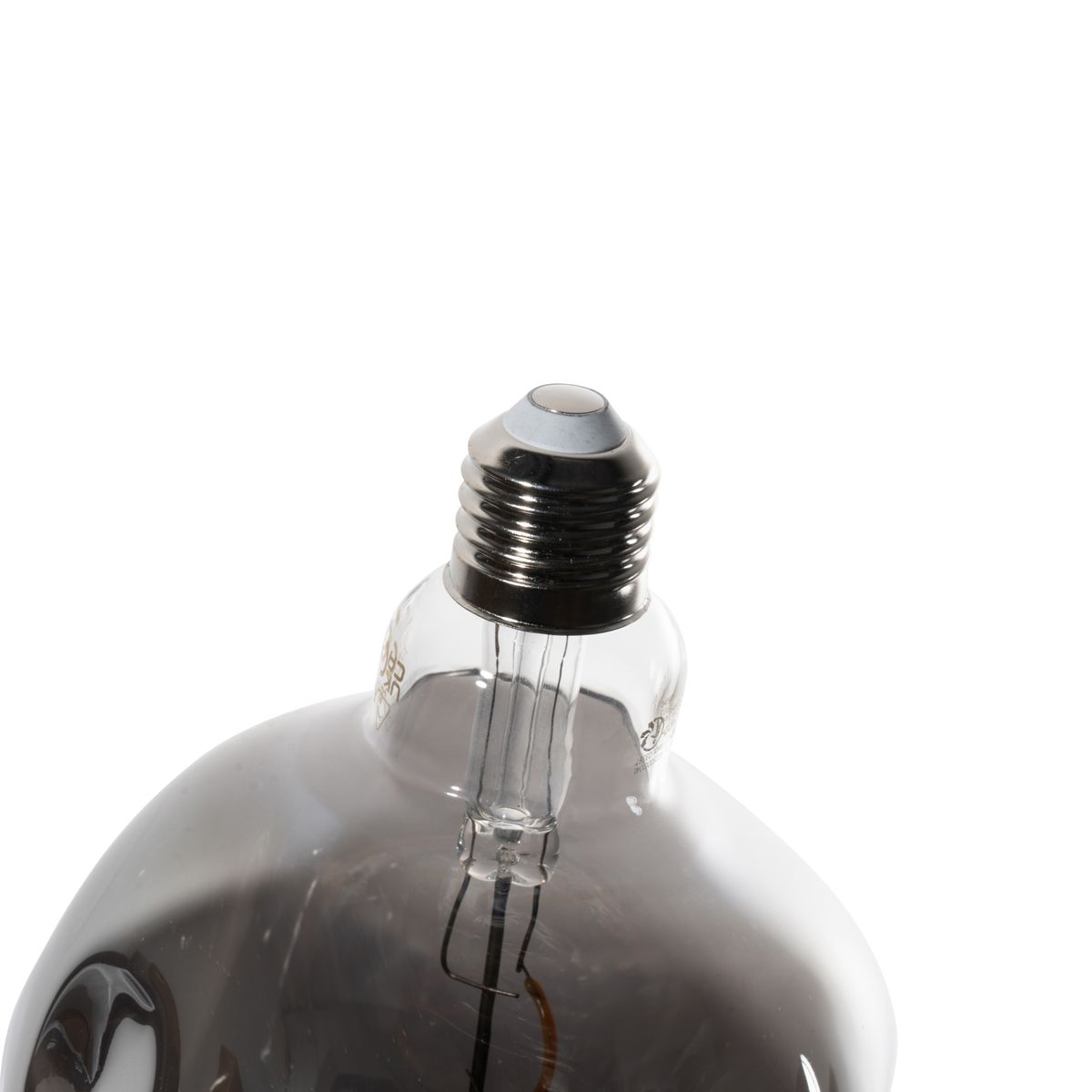 E27 dimbare LED lamp spiraal filament G125 spiegel zilver 4W 75 lm 1800K