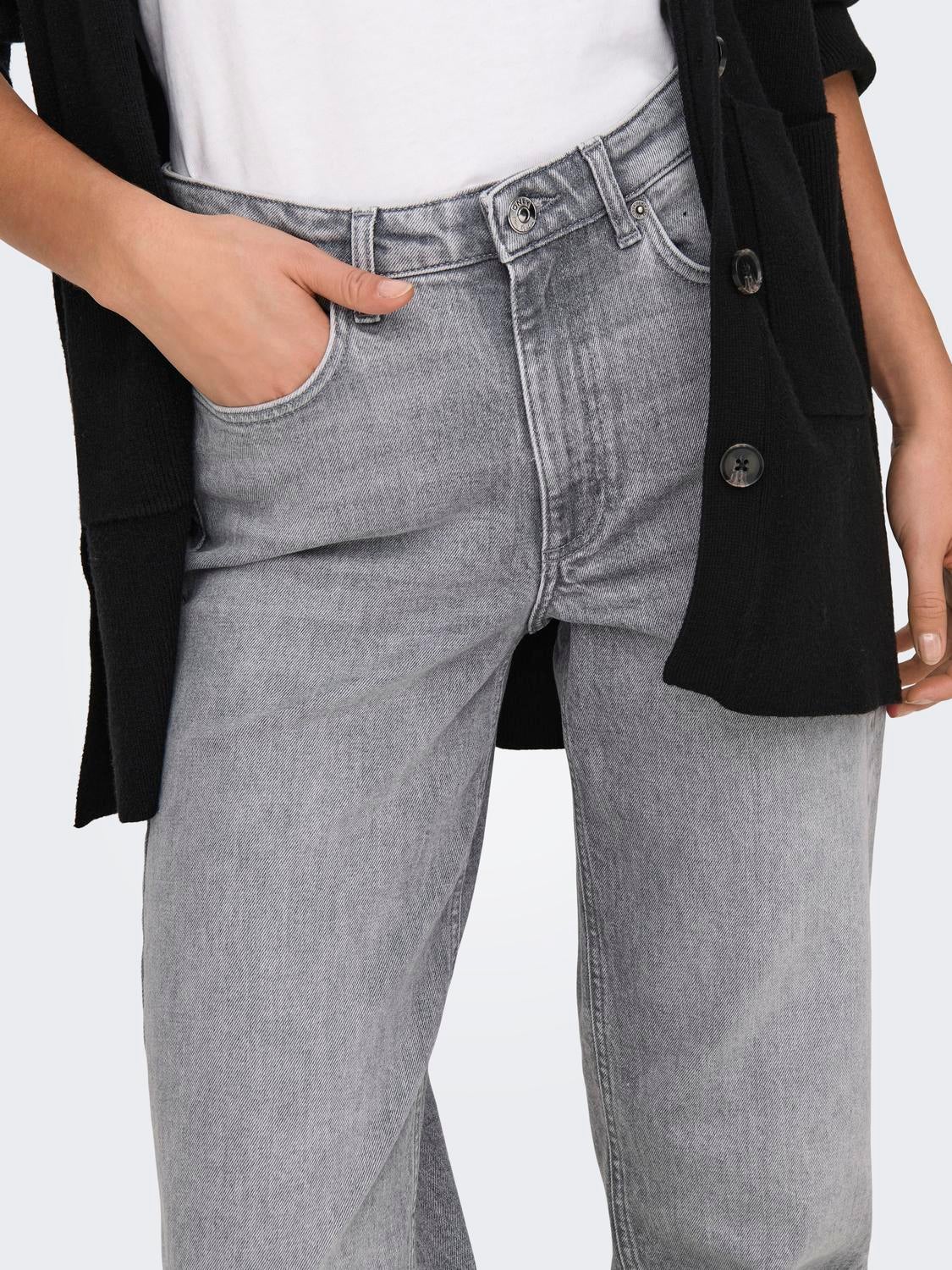 ONLJUICY Hohe Taille Hohe Taille Jeans Medium Grey Denim