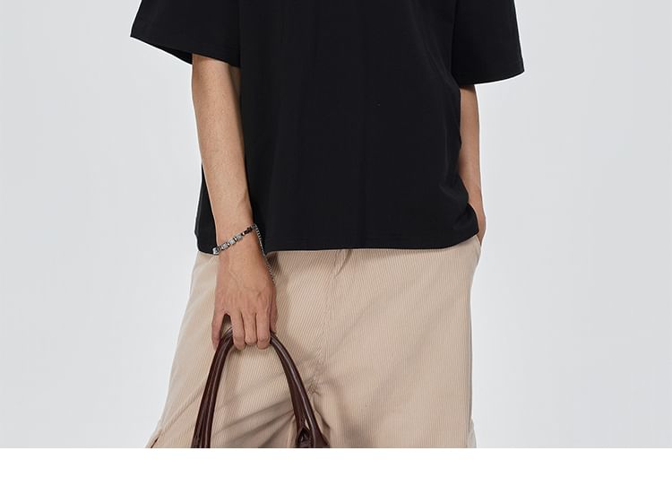 VEAZ - Effen T-shirt met korte mouwen en ronde hals