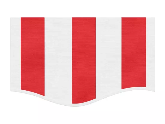 Tissu de remplacement de cantonnière d’auvent rouge blanc 3 m