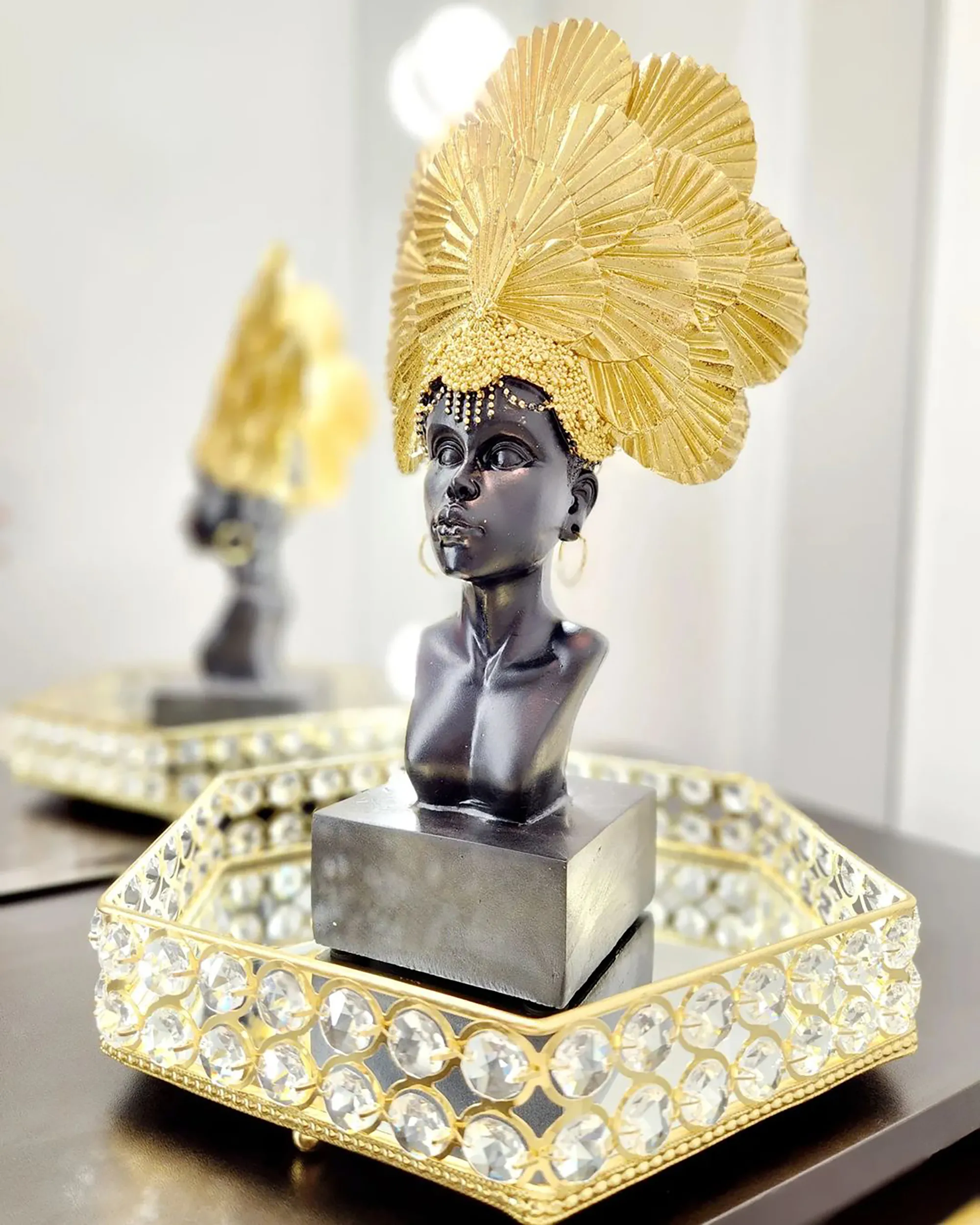 Decoratief dienblad VATAN Glas Goud