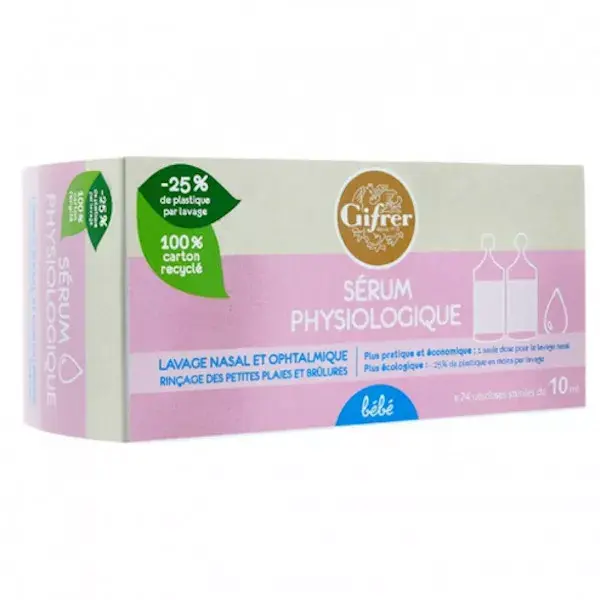Soro Fisiológico Gifrer 10ml 24 frascos de dose única