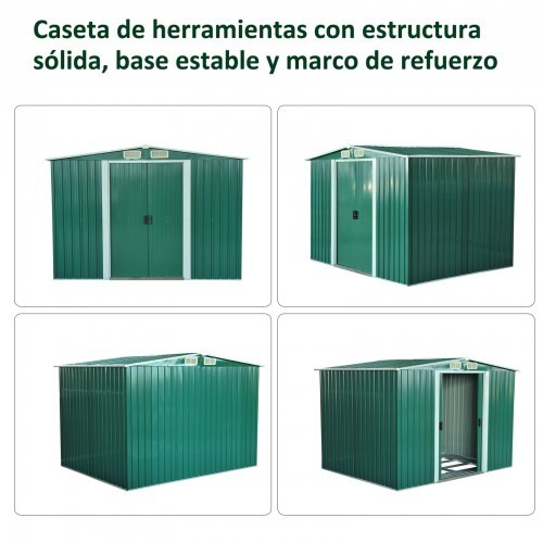 Galpão/cabana de metal verde