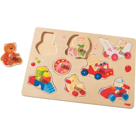 HABA 301963 Greifpuzzle Meine ersten Spielzeuge, 8 Teile