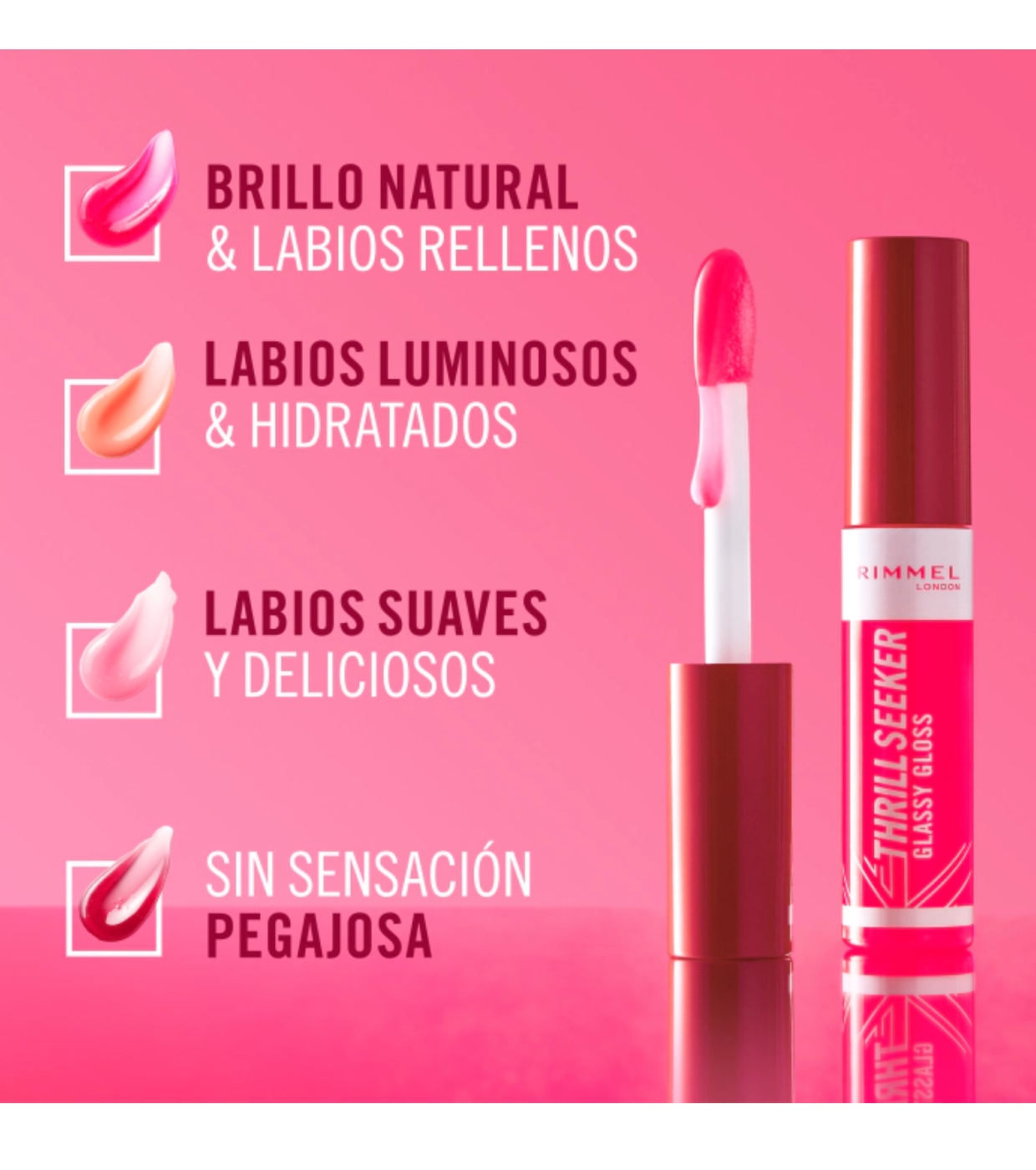 Rimmel London - Brilho labial Thrill Seeker - 250: Peach Vibes