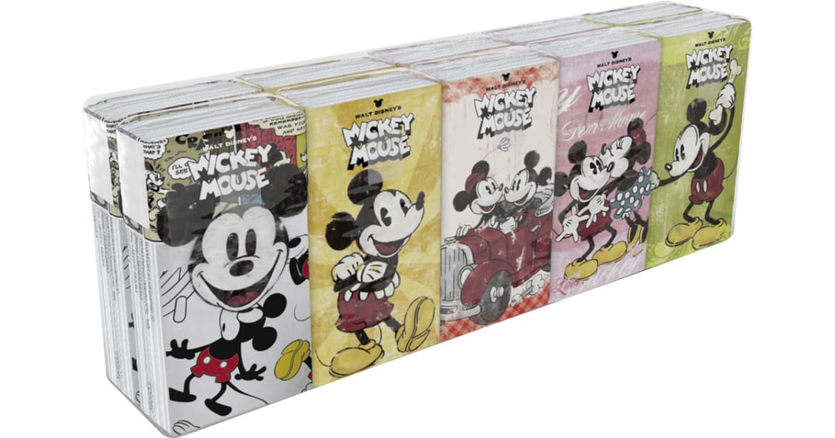 Worldcart Taschentücher Mickey & Minnie 10x 9 Stück 4-lagig