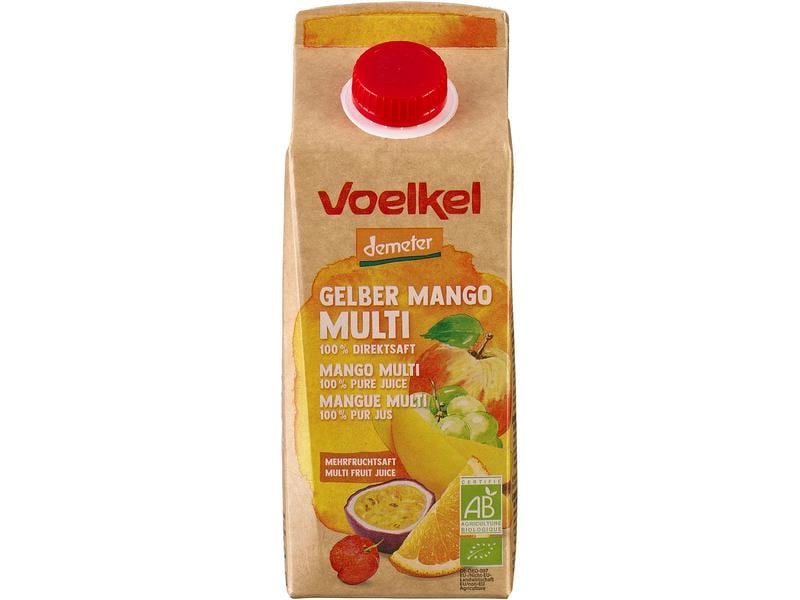 Voelkel Bio Demeter Mango Multi Mehrfruchtsaft 750 ml Bio-zertifizierter Multifruchtsaft