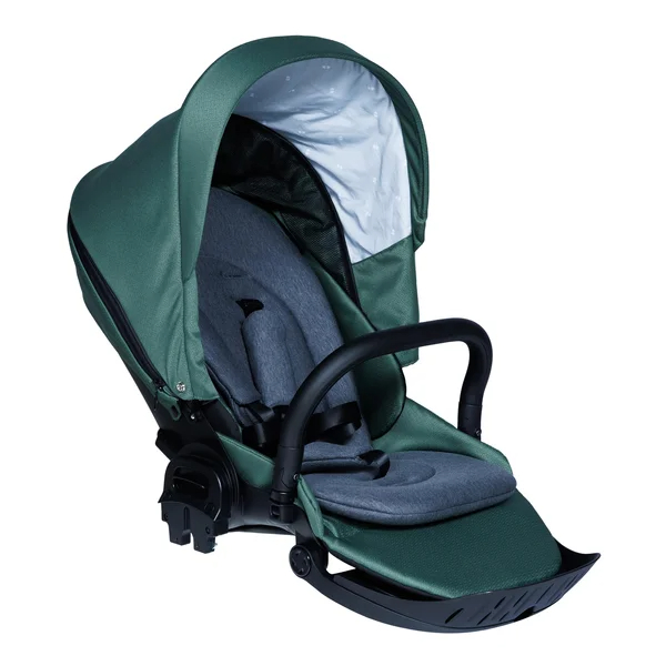 Carrinho de bebê Nordbaby Active Lux verde-floresta com estrutura cromada