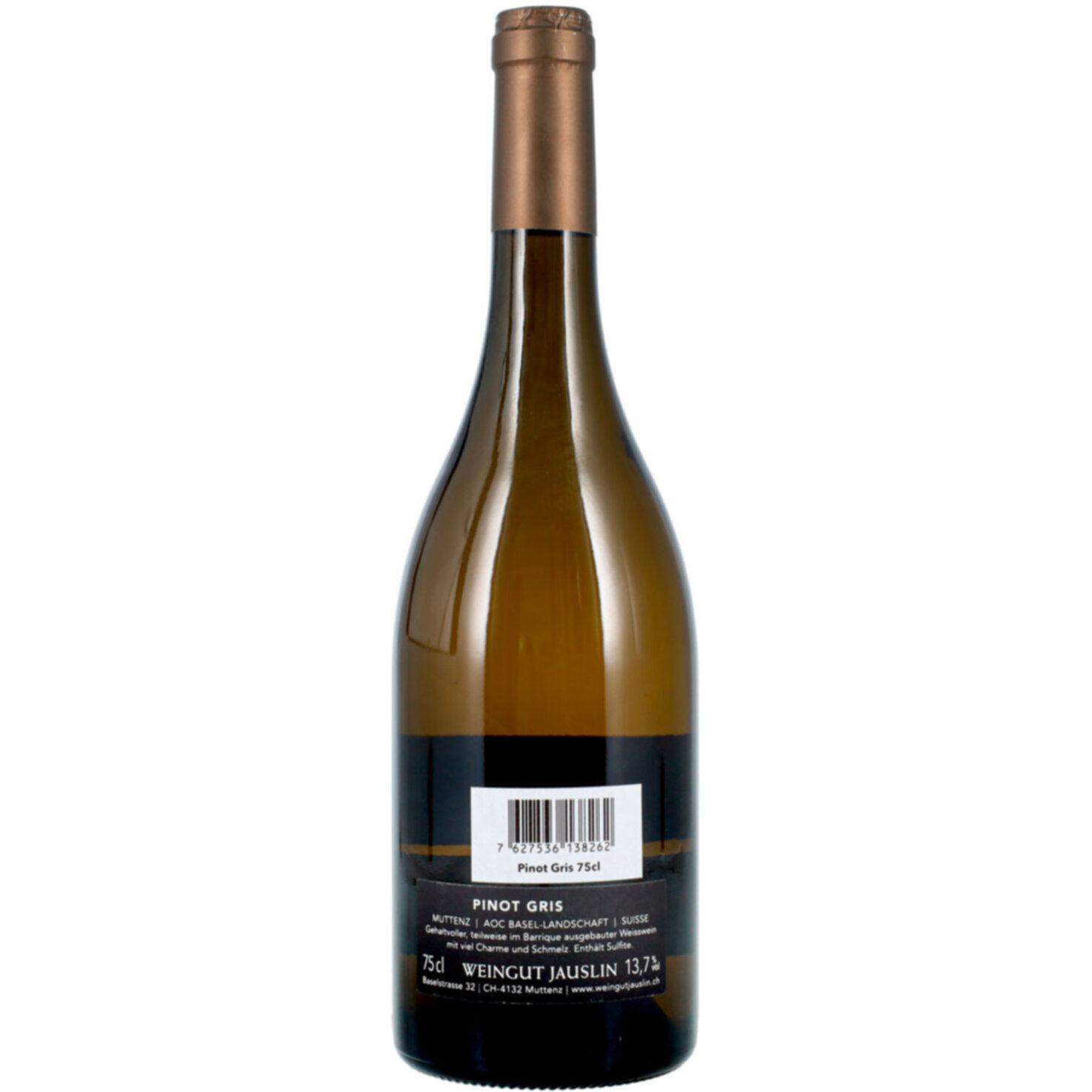 Basel-Landschaft AOC Pinot Gris Weingut Jauslin -75cl