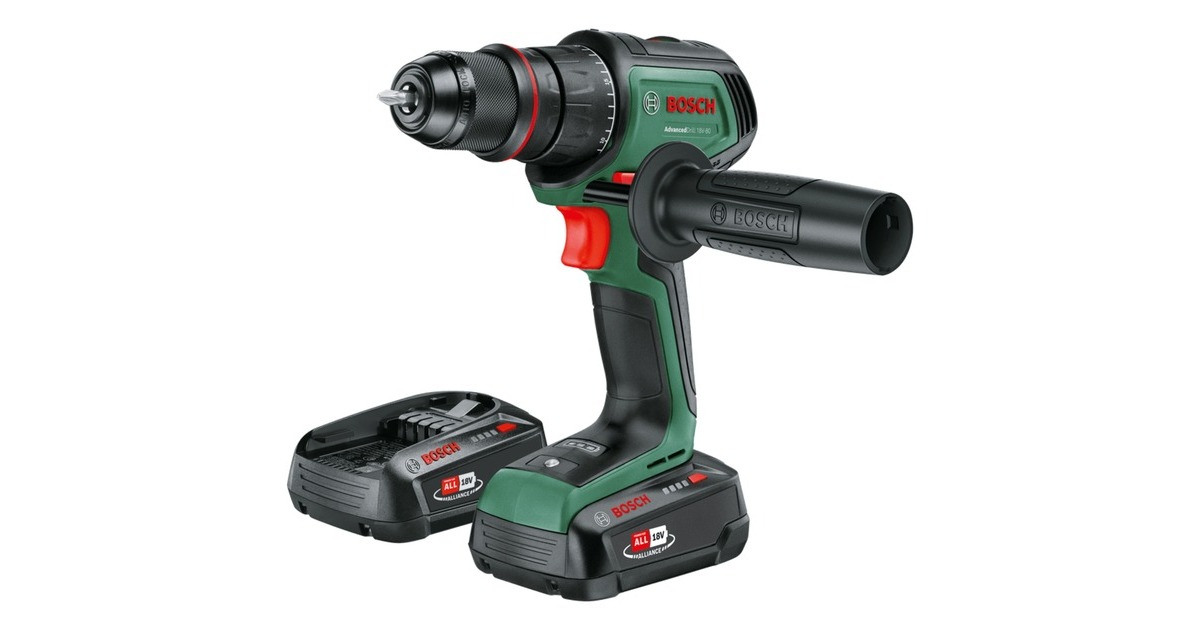 BoschAdvancedDrill 18V-80 QuickSnap schroeftol  (Groen/zwart, Incl. 2 x 2,5 Ah accu en oplader)